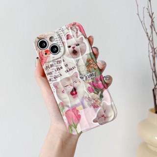 เคสโทรศัพท์มือถือ ซิลิโคนนิ่ม ลายโปสเตอร์ ดอกไม้ คิตตี้ สําหรับ iPhone 14 + Plus 12 13 Pro Max 11