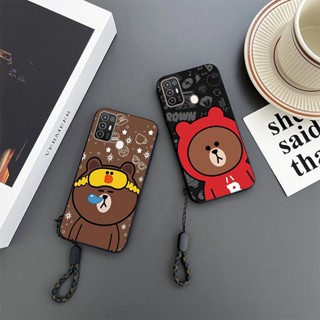 เคสโทรศัพท์ กันกระแทก ลายการ์ตูนหมีบราวน์ ZTE Blade A52