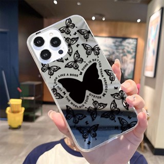 เคสใส แบบนิ่ม ลายการ์ตูนผีเสื้อ กันกระแทก สําหรับ Redmi 12C 9 9A 10A 9C Note 12 9 10 11 Pro Plus 5G | J041