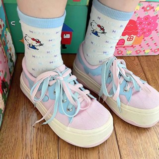 Kitty Cat Cute Cotton Socks Childrens Summer Cartoon Versatile Mid Tube Socks Sports Socks INS Style Soft Girl Socks Student Socks