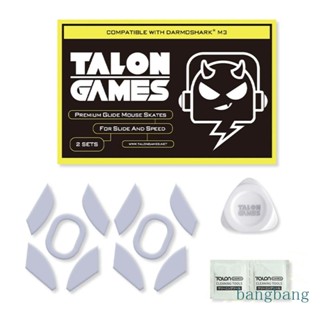 Bang TALONGAMES แผ่นรองเมาส์เล่นเกม ขอบโค้ง สีขาว สําหรับ Darmoshark M3 2 ชุด