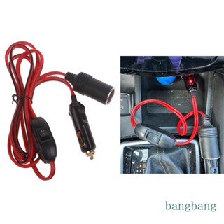 Bang สายต่อขยายซ็อกเก็ตรถยนต์ 12V 24V พร้อมสวิตช์ปลั๊กตัวผู้ เป็นตัวเมีย 360W