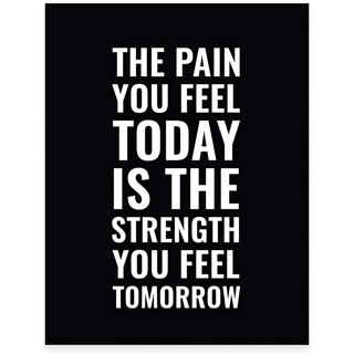 Andaz โปสเตอร์ พิมพ์ลาย The Pain You Feel Today Is The Strength You Feel Tomorrow ขนาด 85x11 นิ้ว ไม่มีกรอบ สําหรับติดผนัง 1 แพ็ค