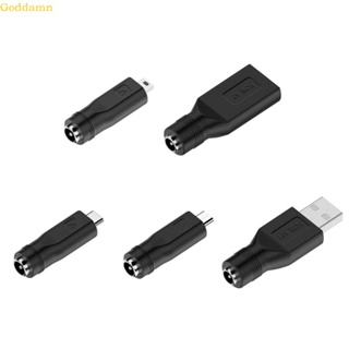 Godd อะแดปเตอร์พาวเวอร์ DC5521 เป็น USB ตัวเมีย USB ตัวผู้ Mirco M Mini Type C USB C เป็นอะแดปเตอร์ชาร์จ