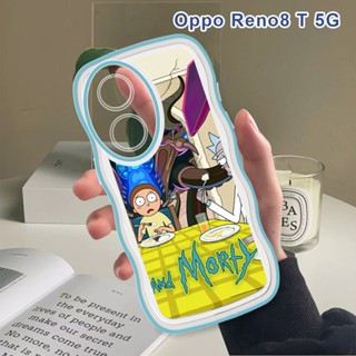 สําหรับ Reno2 F Reno4 Reno5 Reno6 Reno7 Z Reno8 T Reno8 Pro 5G 4G เคสโทรศัพท์มือถือแบบนิ่ม กันกระแทก กันรอยกล้อง ลายคลื่น Rick and Modi แฟชั่น