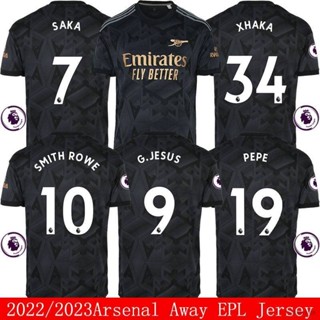 เสื้อกีฬาแขนสั้น ลายทีมชาติฟุตบอล Pepe Xhaka Jesus Saka Smith Rowe Away EPL NP2 2022-2023 ชุดเยือน PN2