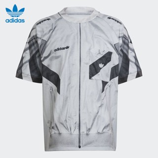 【พร้อมส่ง】ของแท้ Adidas เสื้อยืดแขนสั้น 100% ปักลายโลโก้ ทรงหลวม สีฟ้า HD2239HD4832