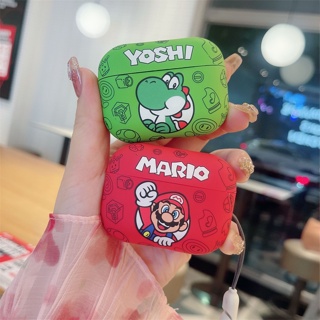 เคสซิลิโคน เคส AirPods Pro2 AirPods Pro Airpods3 gen3 AirPods2 Cartoon Mario ซูเปอร์มาริโอ &amp; Yoshi Protective Silicone Case