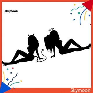 Skym* สติกเกอร์สะท้อนแสง ลายนางฟ้า และปีศาจ สําหรับติดตกแต่งหน้าต่างรถยนต์