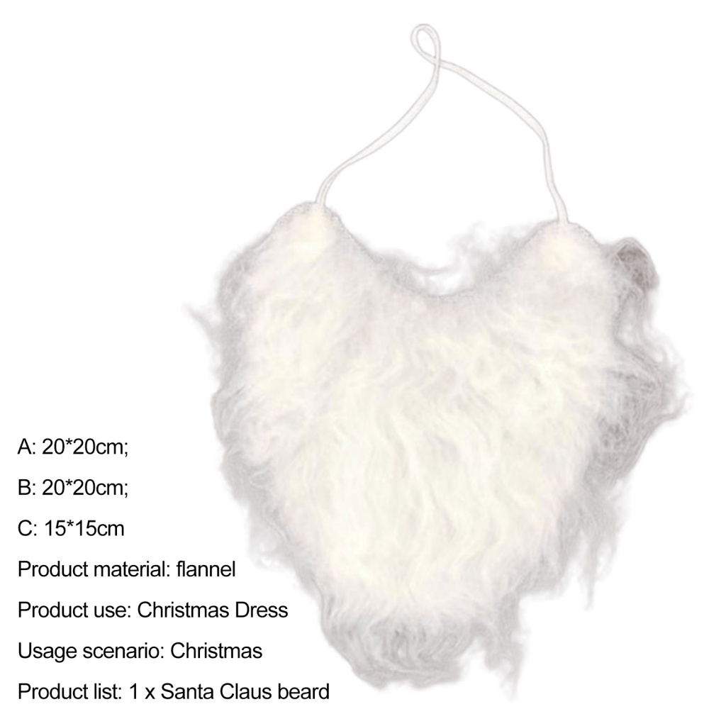 {biling} เคราปลอมซานต้า เป็นมิตรกับสิ่งแวดล้อม สําหรับปาร์ตี้คริสต์มาส วันหยุด ปาร์ตี้ ซานต้า หนวดปลอม นิ่ม