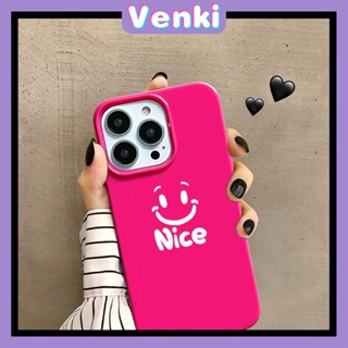 Venki - เข้ากันได้สำหรับ เคส iphone 11 เคสไอโฟน เคสไอโฟน11  เคสโทรศัพท์ TPU แบบเงามันวาว Rose Red Candy Case กันกระแทกป้องกันกล้อง Soft Simple Smile เข้ากันได้กับ iPhone 14 13 Pro max 12 Pro Max xr xs 7 8 Plus