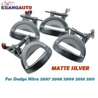 ใหม่ มือจับประตูภายในรถยนต์ โครเมี่ยม ซ้าย ขวา 4 ชิ้น สําหรับ Dodge Nitro 2007 2008 2009 2010 2011 68004828Aa,68004829Aa