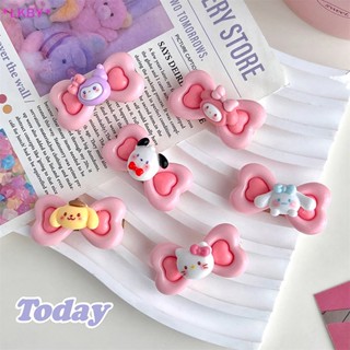 SANRIO Luckybabys&gt; กิ๊บติดผม ลายการ์ตูนซานริโอ้ หัวใจคู่ โบ น่ารัก กิ๊บติดผมหน้าม้า กิ๊บหัก ใส่ได้ทุกวัน กิ๊บติดผมด้านข้าง ใหม่