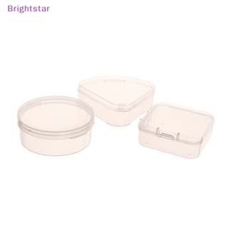 Brightstar กล่องพลาสติก ทรงสามเหลี่ยม ทรงกลม สี่เหลี่ยม สําหรับใส่พัฟฟองน้ํา เครื่องสําอาง แบบพกพา เดินทาง ใหม่