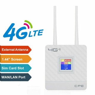 4g LTE ซิมการ์ด CPE เราเตอร์ WiFi ทวนสัญญาณไร้สาย โมเด็ม LAN เสาอากาศคู่ ☆Hengma_time