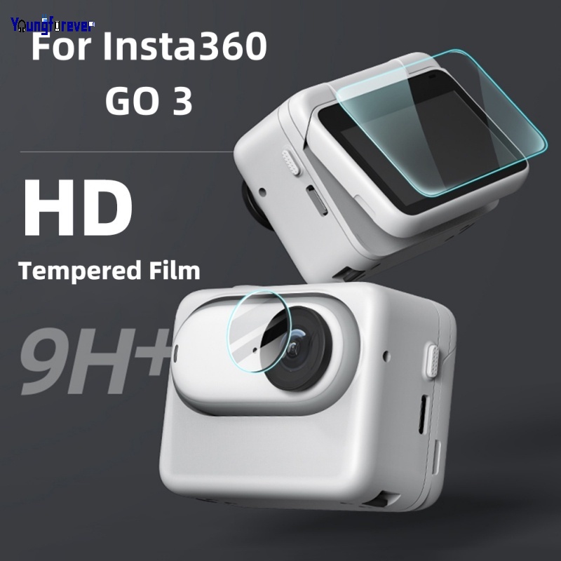 สําหรับ Insta360 GO 3 HD กระจกนิรภัยใส ฟิล์มป้องกัน ที่ทนทาน พรีเมี่ยม เลนส์ป้องกันหน้าจอ นิ้วหัวแม่มือ อุปกรณ์เสริมกล้องแอคชั่น