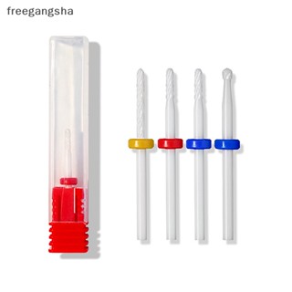 [FREG] White Ceramics Nail Grinding Head Polishing Grinding Nail Electric Manicure Tool Cuticle Nail Sander Drill Bit Tool Accessories FDH