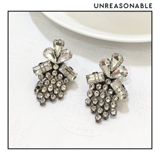 ต่างหู Crystal ต่างหูคลิป ต่างหูก้านเงินแท้ น้ำหนักเบา สวยใส่สบาย Unreasonable Accessories UA0649-01