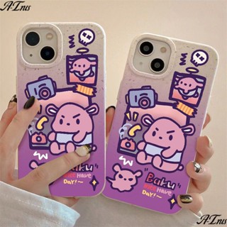 เคสโทรศัพท์มือถือนิ่ม กันกระแทก ไล่โทนสีม่วง เรียบง่าย สําหรับ Apple Iphone 1113plus Baku 8 14pro 7 12 ZVUY