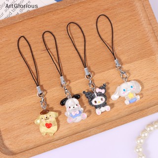 SANRIO พวงกุญแจ จี้ห้อยโทรศัพท์ ลาย Melody Cinnamoroll Kuromi Hello Kitty สําหรับแขวนตกแต่งกระเป๋า