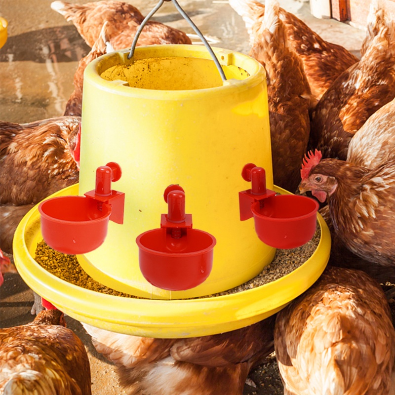12 ชิ้น ถ้วยน้ําดื่มไก่ อัตโนมัติ เครื่องให้อาหารไก่ พลาสติก สัตว์ปีก เครื่องให้น้ําดื่ม - รูปที่ 3