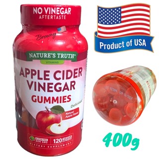 Natures Truth Apple Cider Vinegar 120 Gummies  เยลลี่ แอปเปิ้ลไซเดอร์ 120 เม็ด.