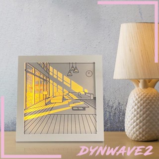 [Dynwave2] โคมไฟ LED รูปกรอบรูป หรูหรา ปรับได้ สําหรับตกแต่งห้องครัว ห้องนอน