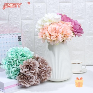 Umisty ช่อดอกไฮเดรนเยียประดิษฐ์ ผ้าไหม DIY สําหรับตกแต่งบ้าน