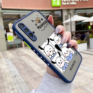 เคสซิลิโคนใส ขอบสี่เหลี่ยม กันกระแทก ลายการ์ตูน Pochacco สําหรับ Huawei Nova 5T Honor 20 Pro