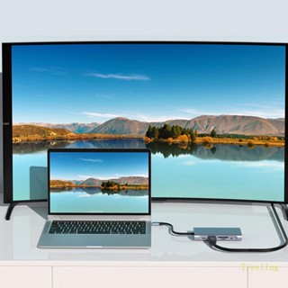Treeling ฮับ USB 3 0 11 in 1 100W PD พร้อมการ์ดรีดเดอร์ SD TF และพอร์ตอิสระ สําหรับ Windows Linux