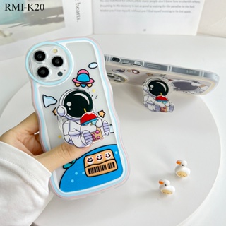 【ฟรี ที่วางโทรศัพท์】Xiaomi Redmi K30 K20 Pro สำหรับ Soft TPU Clear Case การ์ตูน Astronaut เคส เคสโทรศัพท์ เคสมือถือ เคสนิ่ม Big Wave Shockproof Cover