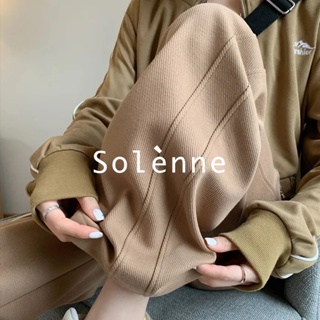 Solenne  กางเกงขายาว กางเกงยีสน์ผู้หญิง ทรงหลวม ๆ ตรง Retro Hip Hop Pants 2023 NEW Style Stylish สวยงาม Beautiful ทันสมัย A23L0LF 36Z230909