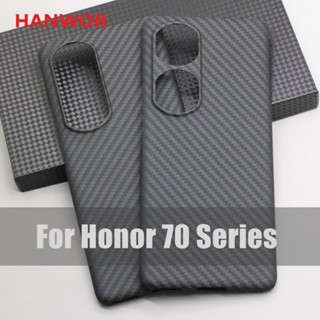 เคสคาร์บอนไฟเบอร์ แบบแข็ง บางพิเศษ กันกระแทก สําหรับ Honor 70 Pro Plus Honor 70 Pro