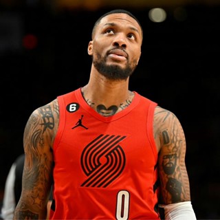 เสื้อกีฬาบาสเก็ตบอล Damian Lillard 2022-23 Season Portland Trail สําหรับผู้ชาย