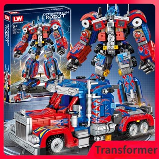 โมเดลหุ่นยนต์ Transformer Optimus ของเล่นสําหรับเด็ก 813 ชิ้น