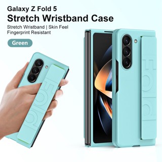 เคสโทรศัพท์มือถือ กันกระแทก พร้อมสายคล้องข้อมือ สีแคนดี้ สําหรับ Samsung Galaxy Z Fold 5 Z Fold5