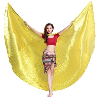เครื่องแต่งกายปีกเต้นรําหน้าท้อง สีทอง ขนาดใหญ่ EEO6