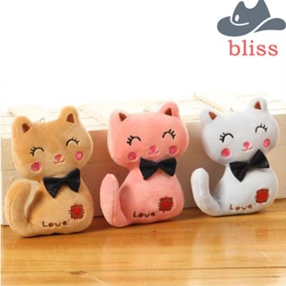 Bliss ตุ๊กตาสัตว์น่ารัก 12 ซม. พวงกุญแจงานแต่งงาน เครื่องประดับแมว