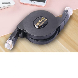 【DREAMLIFE】Retractable Ethernet Network Cable With Junction Box Automatic Cable Recovery