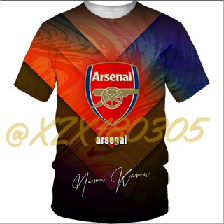 (ทั้งหมดในสต็อก Xzx180305) เสื้อแขนสั้น พิมพ์ลาย Arsenal Premier League 3D แห้งเร็ว คุณภาพสูง 02