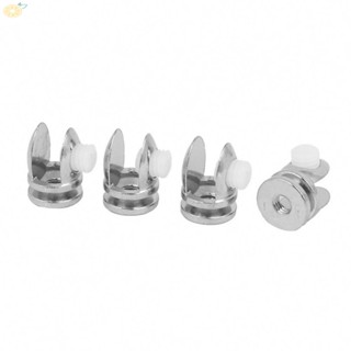 【VARSTR】Silver Tone Glass Clamp Clip Adjustable Support for Thick Glass (4pcs)