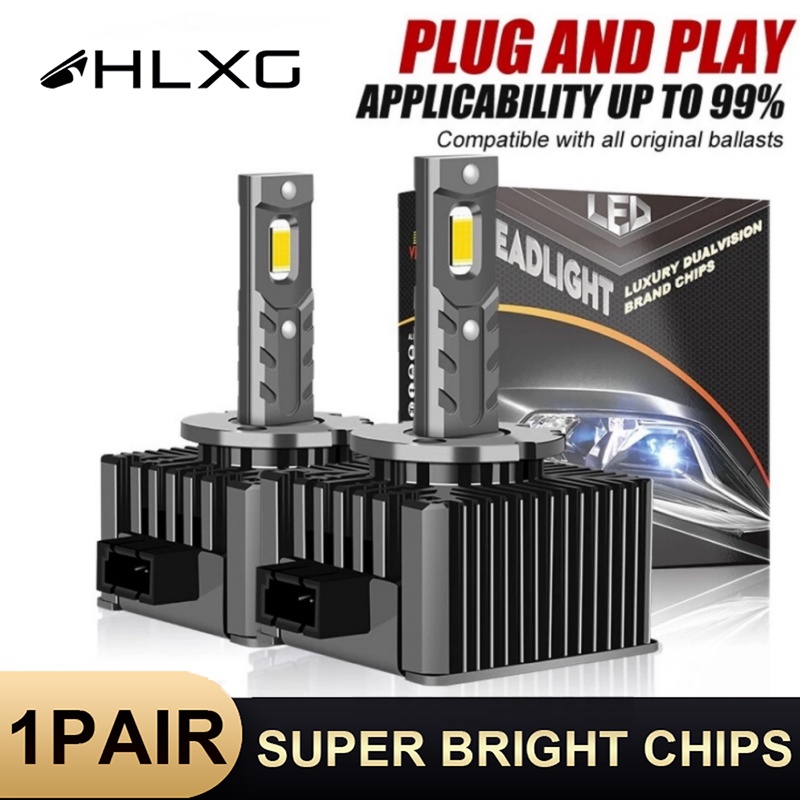 【สว่างมาก】ชิปไฟหน้าเทอร์โบ Led D1S D4S D3S HID D1S D2S D1R D2R D3R 35000LM CSP สองด้าน 6500K 4300K 9