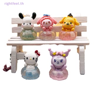 SANRIO Rightfeel.th พวงกุญแจ จี้การ์ตูน เรืองแสง แฮนด์เมด DIY สําหรับตกแต่งรถยนต์ 2 ชิ้น