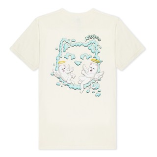 เสื้อยืดแขนสั้น ผ้าฝ้าย 100% พิมพ์ลายแมว RIPNDIP IN THE CLOUDS แฟชั่นอเมริกัน