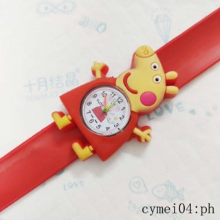 นาฬิกาข้อมือ ลายการ์ตูน Piglet Peppa Peppa สําหรับเด็กผู้ชาย และผู้หญิง