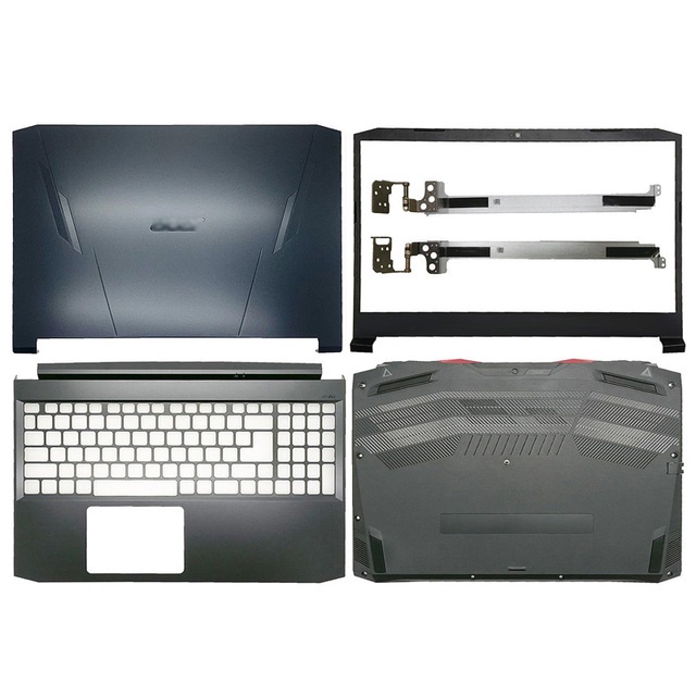 เปลือกแล็ปท็อปสําหรับ Acer Nitro 5 AN515-55 AN515-56 AN515-57 AN515-54 N20C1 แล็ปท็อปปกหลัง LCD ด้านหน้า Bezel Palmrest บานพับด้านล่างกรณี