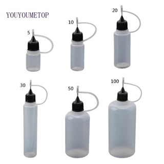 Youyo 10 ชิ้น เข็มเปล่า ปลายกาว ขวด Applicator DIY เครื่องมือ Quilling ขวดที่แม่นยํา