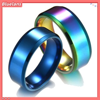 【 Bluelans 】แหวนนิ้วมือ สเตนเลส น้ําหนักเบา สําหรับงานแต่งงาน 1 ชิ้น