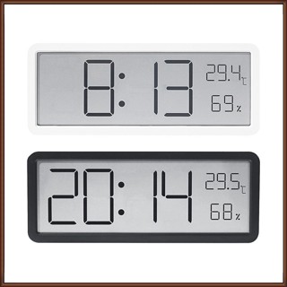 Jaz นาฬิกาปลุกดิจิทัล หน้าจอ LCD มัลติฟังก์ชั่น อุณหภูมิความชื้น นาฬิกาปลุก บางพิเศษ นาฬิกาอิเล็กทรอนิกส์