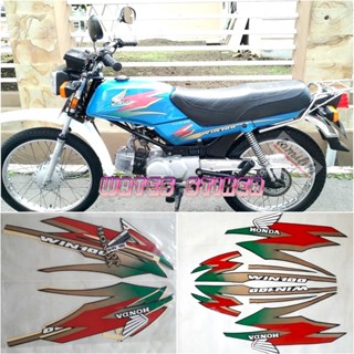 สติกเกอร์รูปลอก สีแดง ทอง คุณภาพดี สําหรับ honda win 100 1996 1997